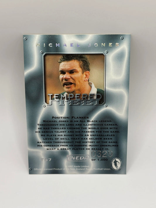 1997 Ineda NZ All Black Trading Cards Tempered Steel TS8 Michael Jones FRENLY BRICKS - Open 7 Days