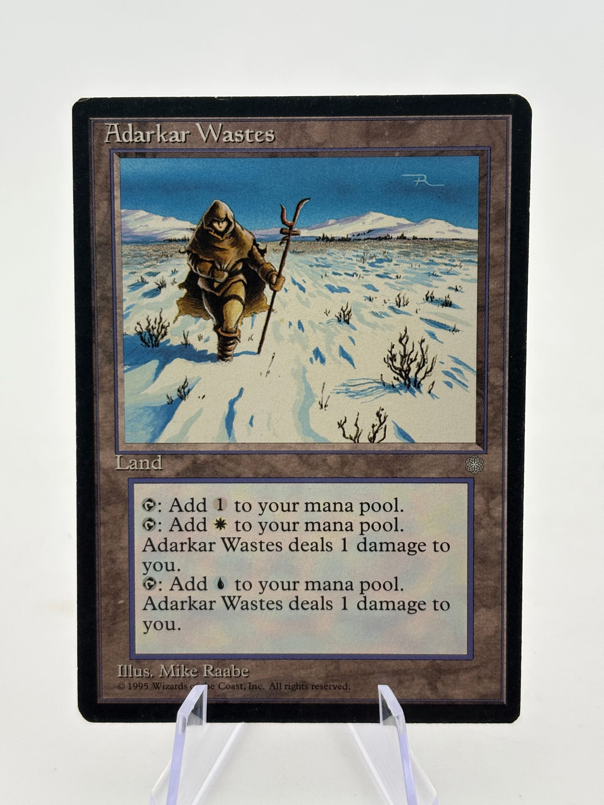 Magic The Gathering Vintage 1995 - Adarkar Wastes Land MP Rare FRENLY BRICKS - Open 7 Days image 1