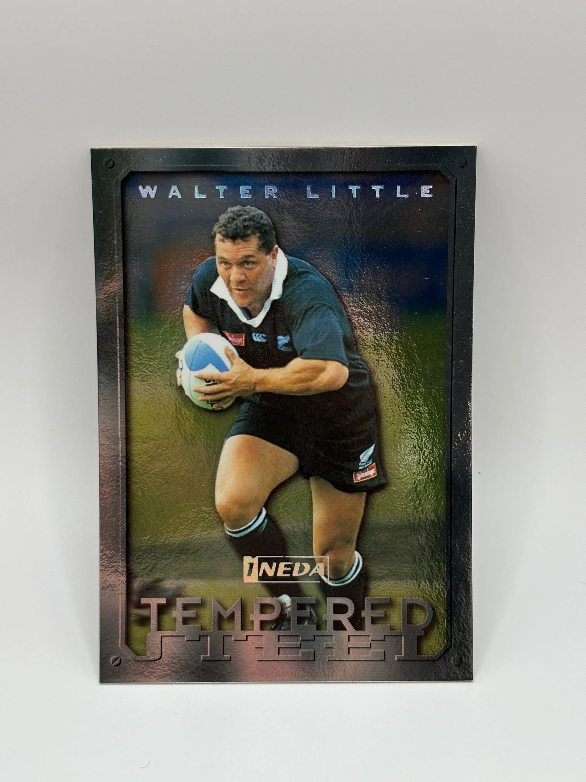 1997 Ineda NZ All Black Trading Cards Tempered Steel TS8 Walter Little #0228/1000 FRENLY BRICKS - Open 7 Days