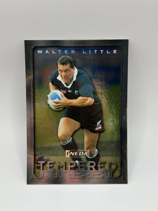 1997 Ineda NZ All Black Trading Cards Tempered Steel TS8 Walter Little #0228/1000 FRENLY BRICKS - Open 7 Days