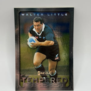 1997 Ineda NZ All Black Trading Cards Tempered Steel TS8 Walter Little #0228/1000 FRENLY BRICKS - Open 7 Days