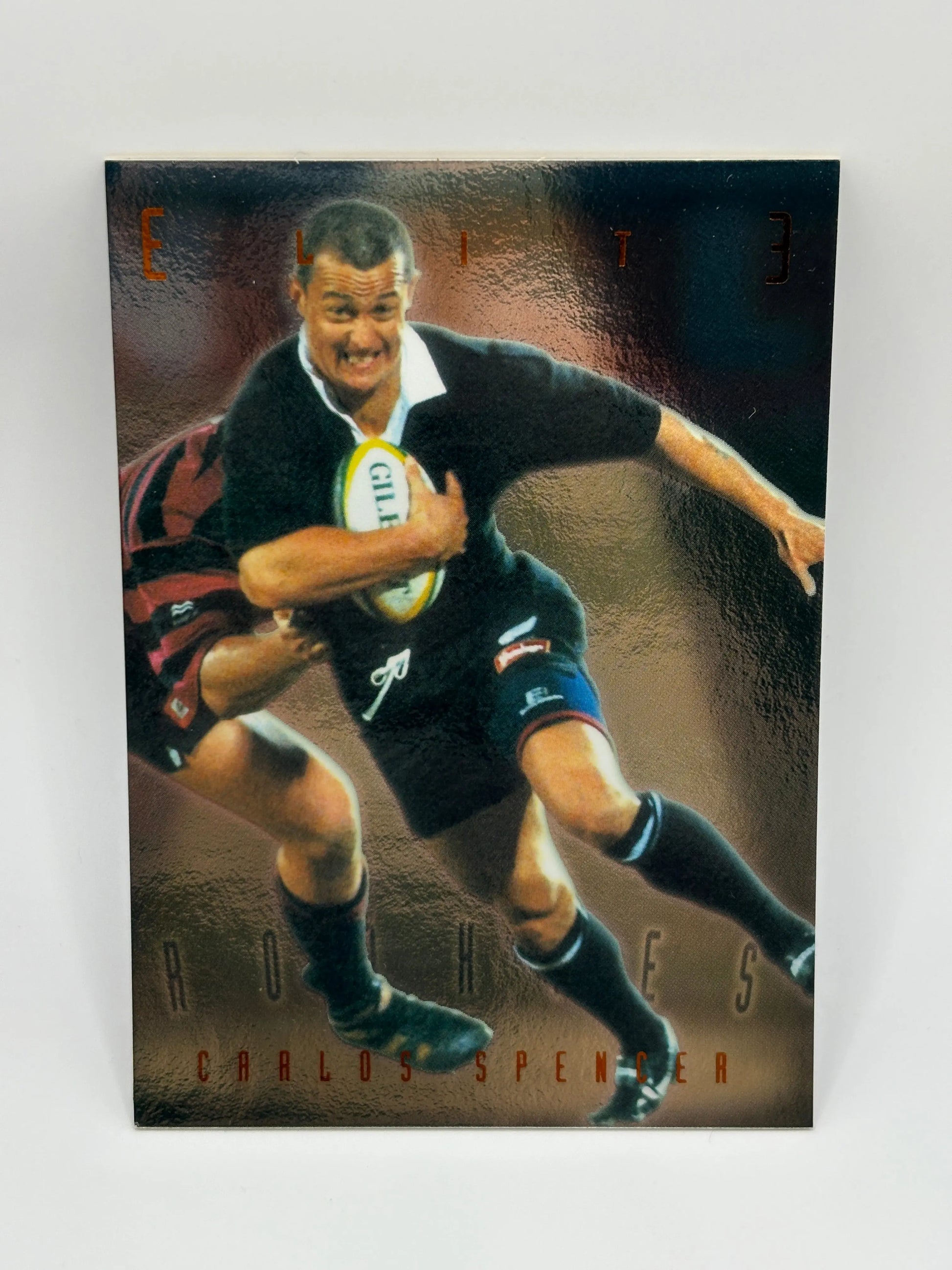 1997 Ineda NZ All Black Trading Cards Elite Rookies ER1 Carlos Spencer #1565/2000 FRENLY BRICKS - Open 7 Days