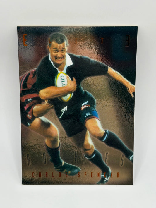 1997 Ineda NZ All Black Trading Cards Elite Rookies ER1 Carlos Spencer #1565/2000 FRENLY BRICKS - Open 7 Days