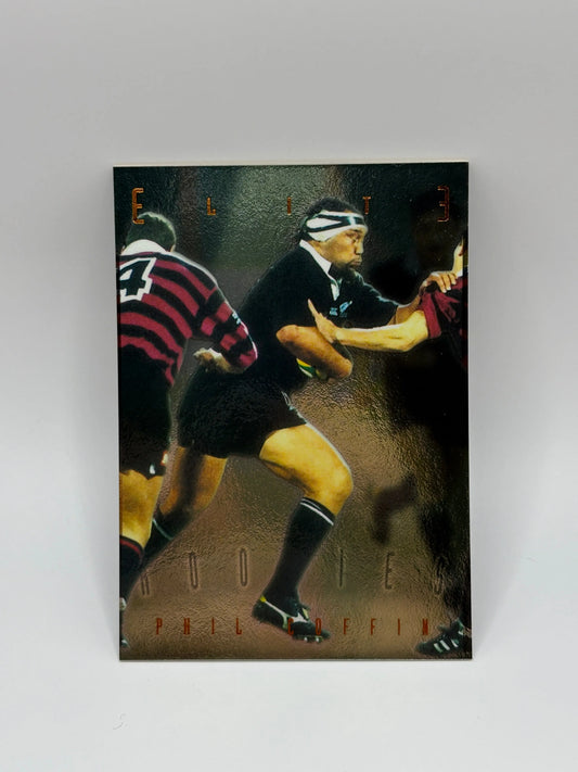 1997 Ineda NZ All Black Trading Cards Elite Rookies ER1 Phil Coffin #1716/2000 FRENLY BRICKS - Open 7 Days