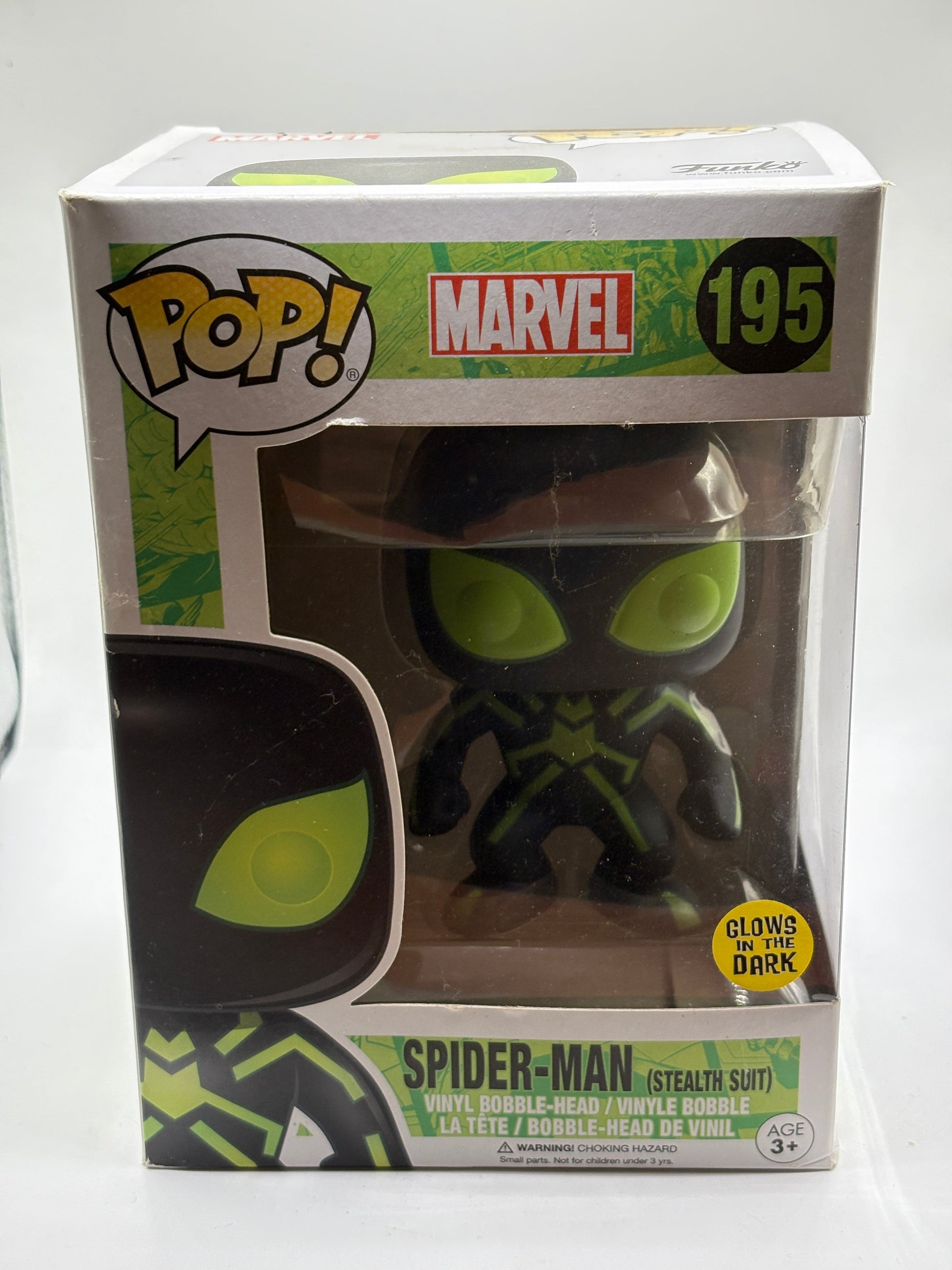 Funko POP! Marvel #195 Spider-Man Stealth Suit Vinyl Bobble-Head Box Damage FRENLY BRICKS - Open 7 Days