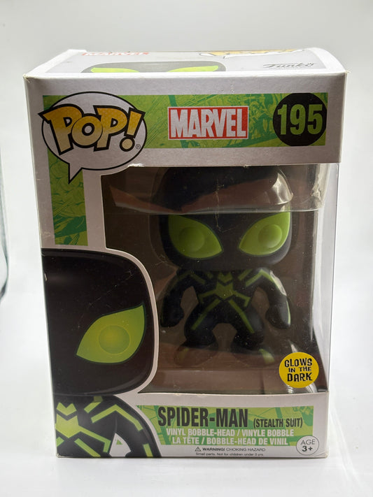 Funko POP! Marvel #195 Spider-Man Stealth Suit Vinyl Bobble-Head Box Damage FRENLY BRICKS - Open 7 Days