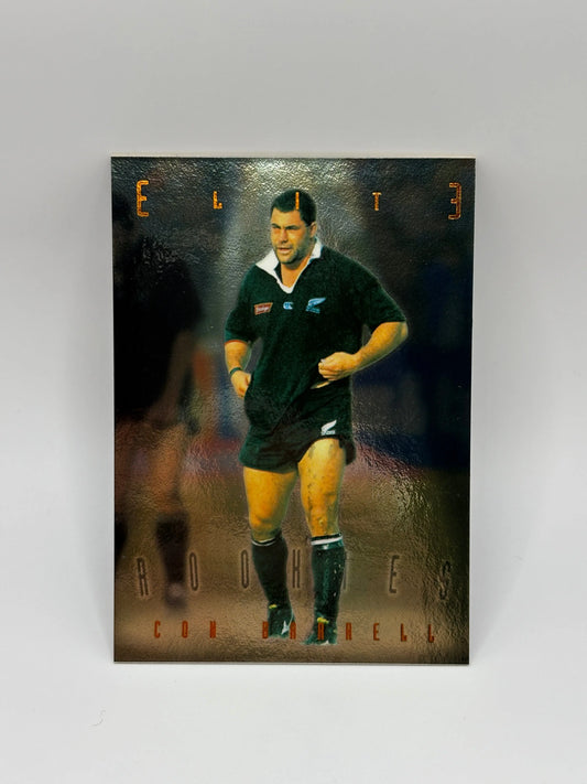 1997 Ineda NZ All Black Trading Cards Elite Rookies ER10 Con Barrell #1045/2000 FRENLY BRICKS - Open 7 Days