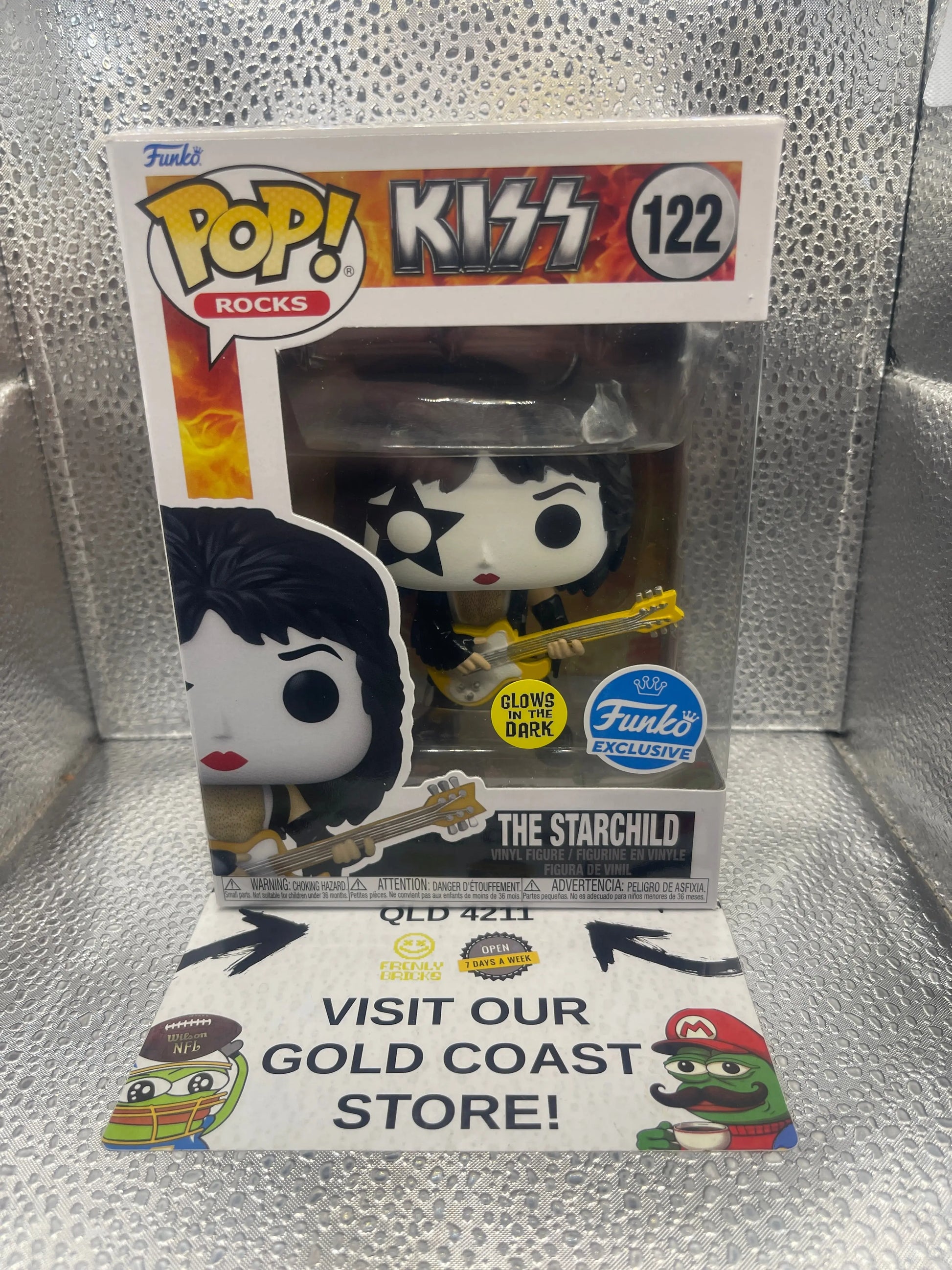 Funko POP! Rocks KISS The Starchild Glows in Dark Exclusive #122 Special Limited FRENLY BRICKS - Open 7 Days