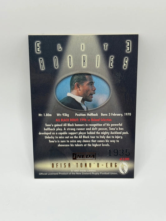 1997 Ineda NZ All Black Trading Cards Elite Rookies ER6 Ofisa Tonu’u FRENLY BRICKS - Open 7 Days