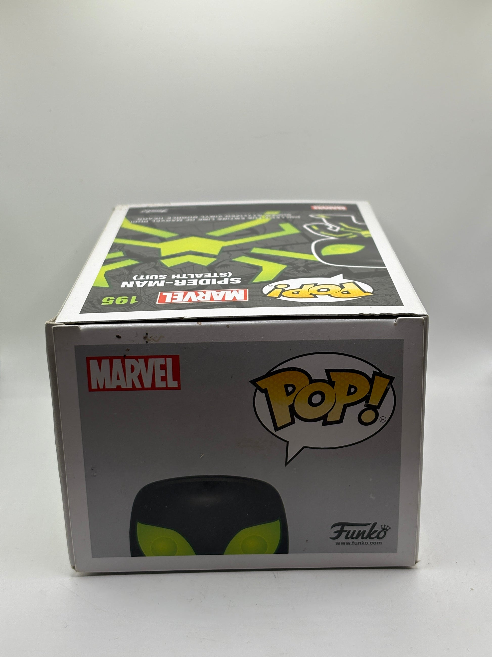 Funko POP! Marvel #195 Spider-Man Stealth Suit Vinyl Bobble-Head Box Damage FRENLY BRICKS - Open 7 Days
