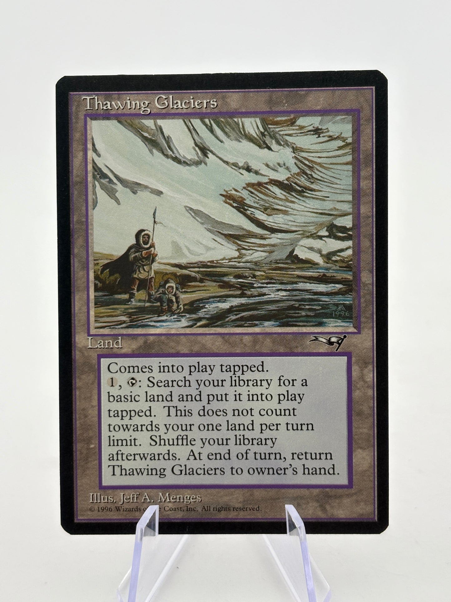 Magic The Gathering Vintage 1996 - Thawing Glaciers Land LP FRENLY BRICKS - Open 7 Days