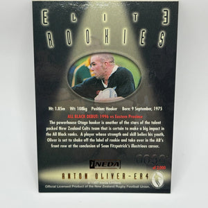 1997 Ineda NZ All Black Trading Cards Elite Rookies ER4 Anton Oliver #0030/2000 FRENLY BRICKS - Open 7 Days