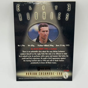1997 Ineda NZ All Black Trading Cards Elite Rookies ER8 Adrian Cashmore #1674/2000 FRENLY BRICKS - Open 7 Days