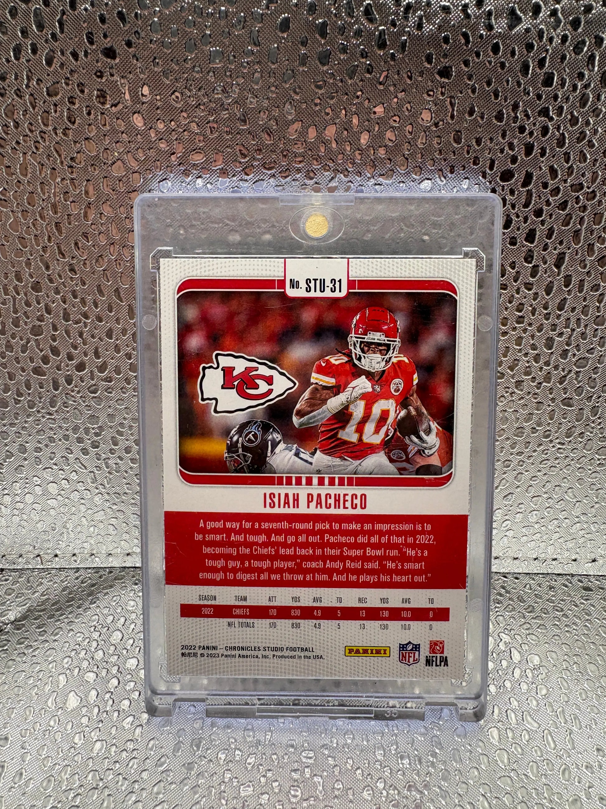 2022 Panini Chronicles Studio Football Isiah Pacheco Rookie 06/10 FRENLY BRICKS - Open 7 Days