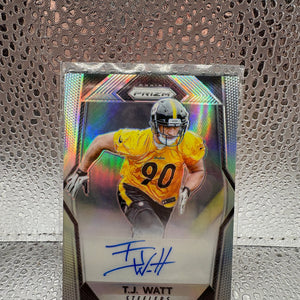 2017 Panini - Prizm Football T.J. Watt NO#RA-TJ Auto Silver FRENLY BRICKS - Open 7 Days