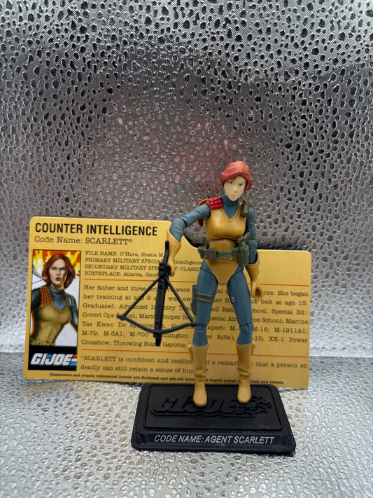 2007 Hasbro G.I. Joe 25th Anniversary SCARLETT v8 Action Figure FRENLY BRICKS - Open 7 Days