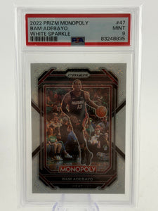 2022 Prizm Monopoly #47 Bam Adebayo White Sparkle PSA 9
