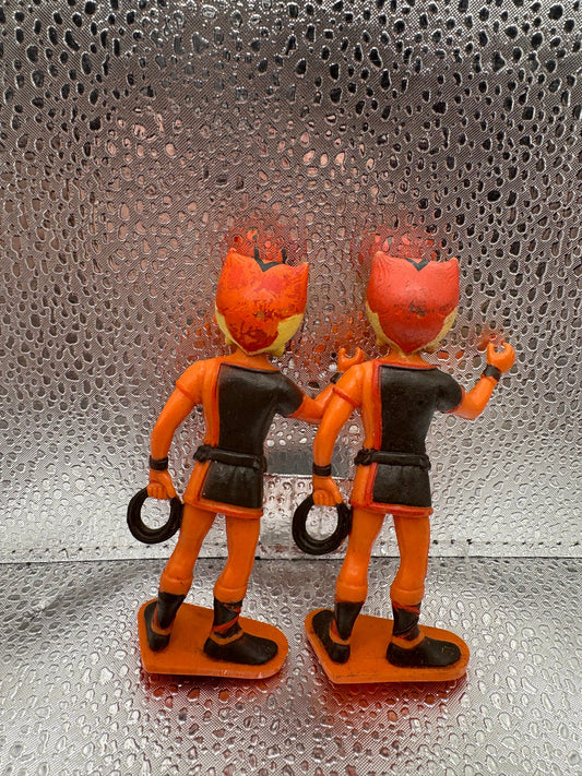 Vintage Wilykat Thundercats 1985 Action Figure Toy Wiley Cat x2 FRENLY BRICKS - Open 7 Days