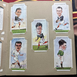 1929 Will’s Cigarette Picture Card Album Rugby Internationals COMPLETE ALBUM FRENLY BRICKS - Open 7 Days