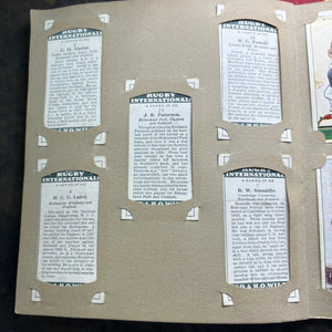 1929 Will’s Cigarette Picture Card Album Rugby Internationals COMPLETE ALBUM FRENLY BRICKS - Open 7 Days