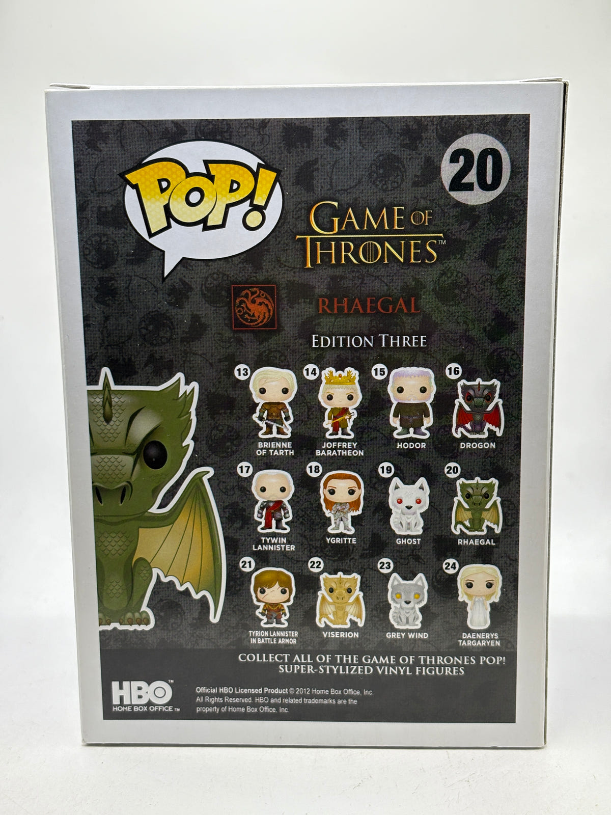 Funko POP! Game of Thrones #20 Rhaegal Vinyl Figure image 3