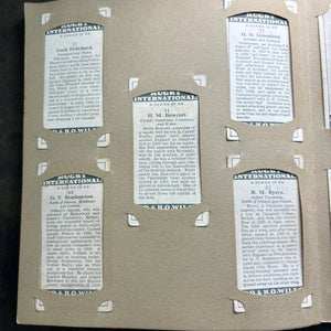 1929 Will’s Cigarette Picture Card Album Rugby Internationals COMPLETE ALBUM FRENLY BRICKS - Open 7 Days