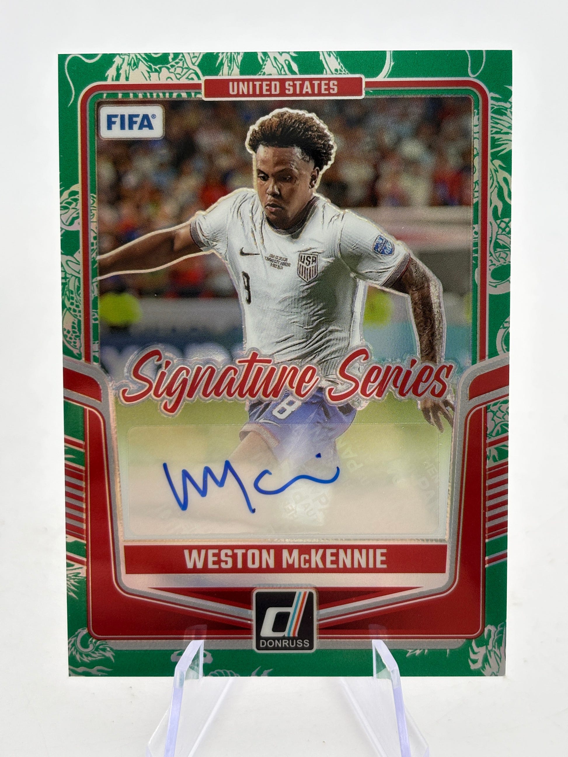 2024-25 Weston McKennie Panini Donruss Dragon Scale USMNT Autographed /99 FRENLY BRICKS - Open 7 Days image 1