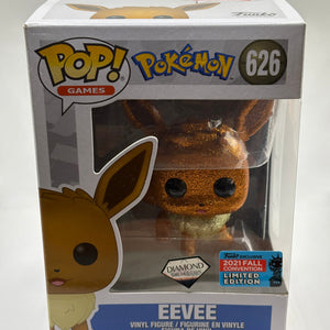 Funko POP! Games Pokemon #626 Eevee 2021 Fall Con Diamond FRENLY BRICKS - Open 7 Days
