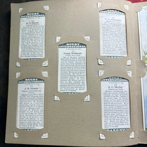 1929 Will’s Cigarette Picture Card Album Rugby Internationals COMPLETE ALBUM FRENLY BRICKS - Open 7 Days