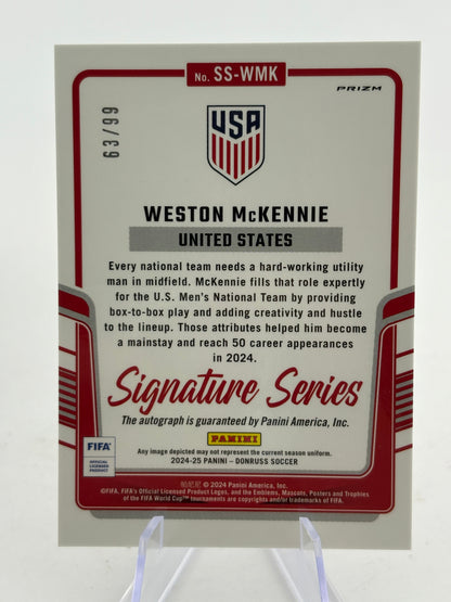 2024-25 Weston McKennie Panini Donruss Dragon Scale USMNT Autographed /99 FRENLY BRICKS - Open 7 Days