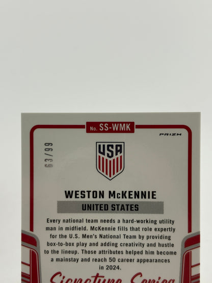 2024-25 Weston McKennie Panini Donruss Dragon Scale USMNT Autographed /99 FRENLY BRICKS - Open 7 Days