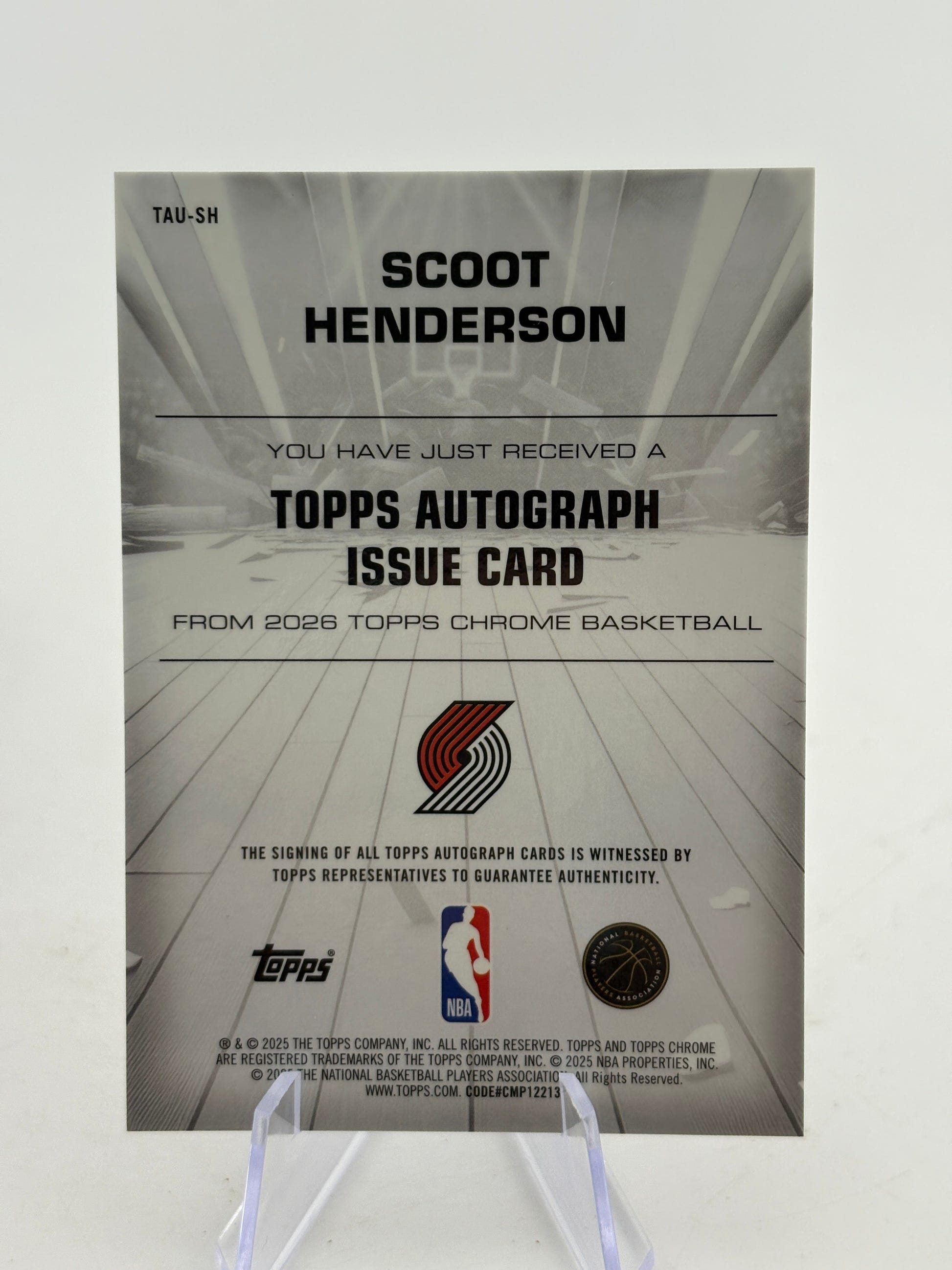 2025 Topps Chrome Certified Issue Green Refractor #SH Scoot Henderson Auto /99 FRENLY BRICKS - Open 7 Days image 2