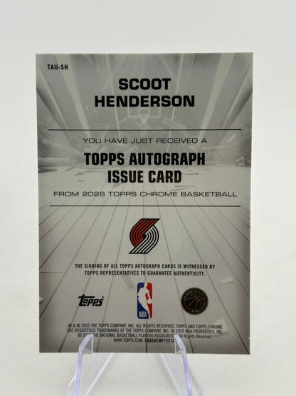 2025 Topps Chrome Certified Issue Green Refractor #SH Scoot Henderson Auto /99 FRENLY BRICKS - Open 7 Days
