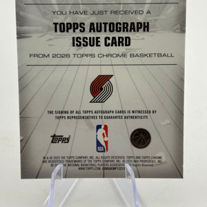 2025 Topps Chrome Certified Issue Green Refractor #SH Scoot Henderson Auto /99 FRENLY BRICKS - Open 7 Days