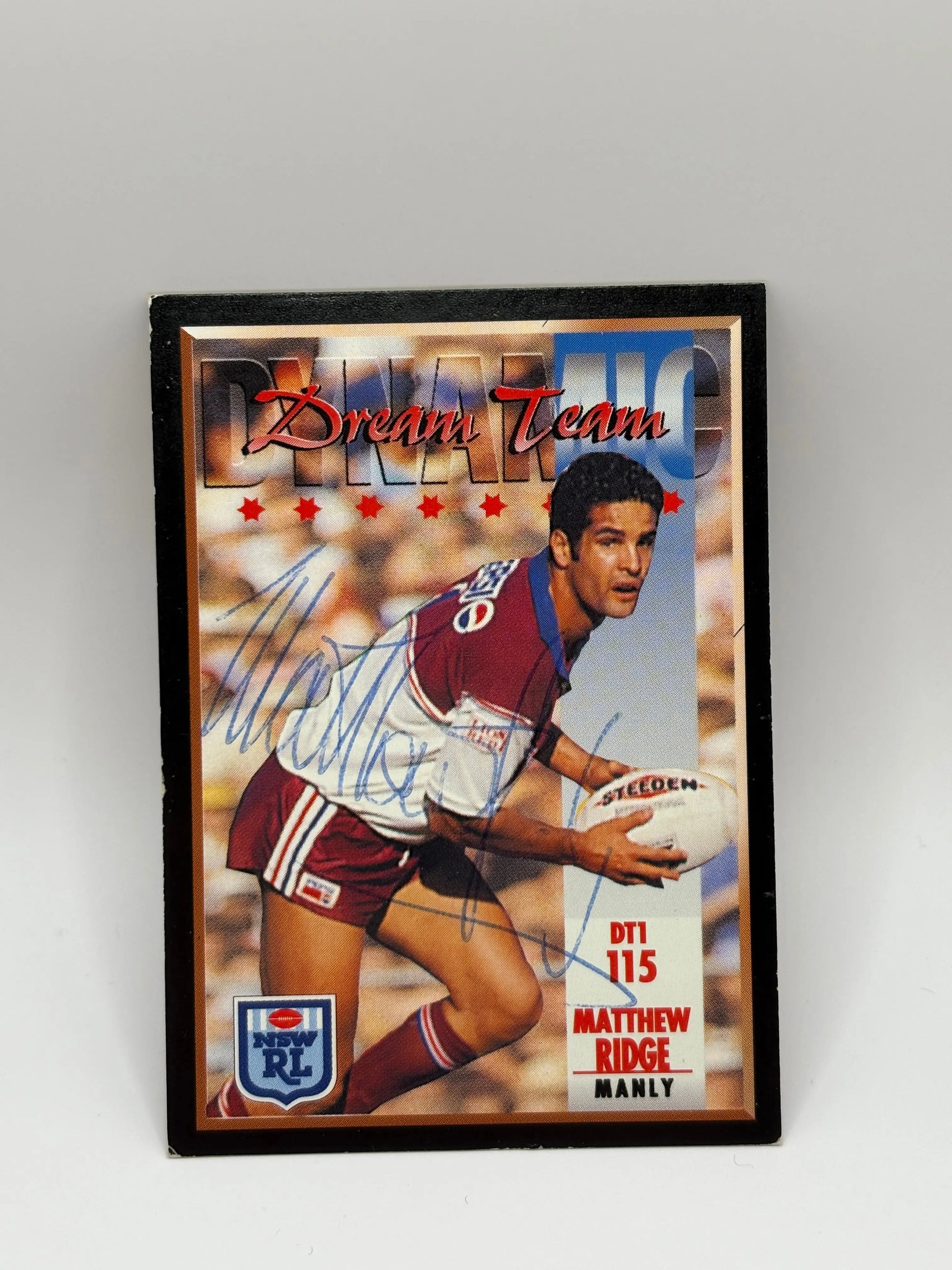 1994 NSW Rugby League Hand Signed Matthew Ridge Dream Team Card FRENLY BRICKS - Open 7 Days