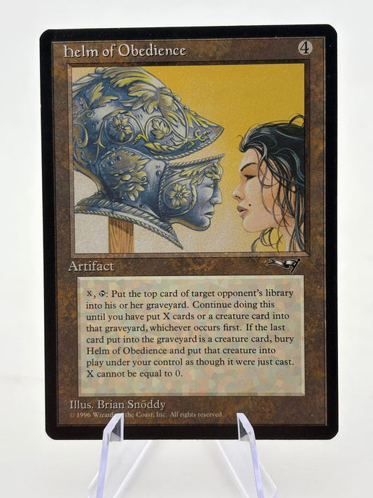 Magic The Gathering Vintage 1996 - Alliances Helm Of Obedience 121 MP (1) FRENLY BRICKS - Open 7 Days