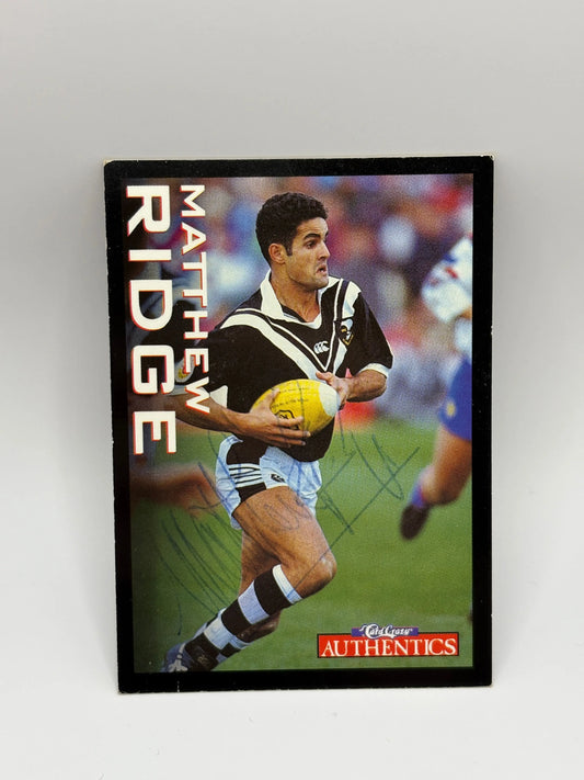 1995 Rugby League Superstars Matthew Ridge ON CARD AUTO FRENLY BRICKS - Open 7 Days