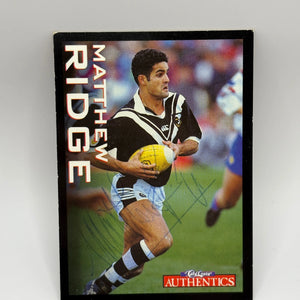 1995 Rugby League Superstars Matthew Ridge ON CARD AUTO FRENLY BRICKS - Open 7 Days