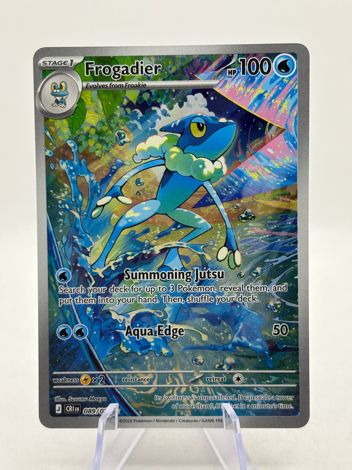 Pokemon TCG Chaos Rising - Frogadier 089/086 Illustration Rare NM