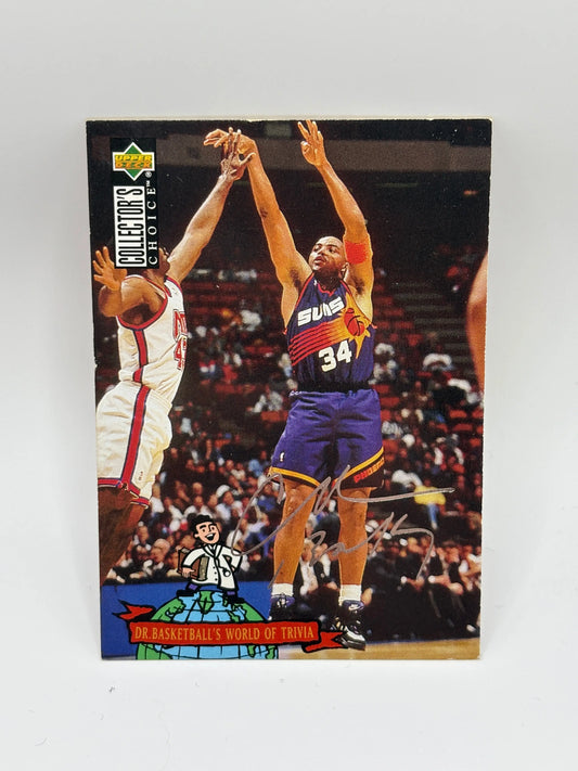 1994 UPPER DECK - WORLD OF TRIVIA- SILVER SIGNATURE- CHARLES BARKLEY #406 FRENLY BRICKS - Open 7 Days