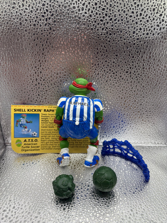 1991 Shell Kickin' Raph Raphael 4.5" Action Figure Teenage Mutant Ninja Turtles with Accessories FRENLY BRICKS - Open 7 Days