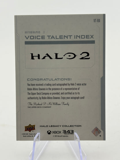 2024 Upper Deck Halo Legacy - Voice Talent Index Robin Atkin Prophet of Regret Auto FRENLY BRICKS - Open 7 Days
