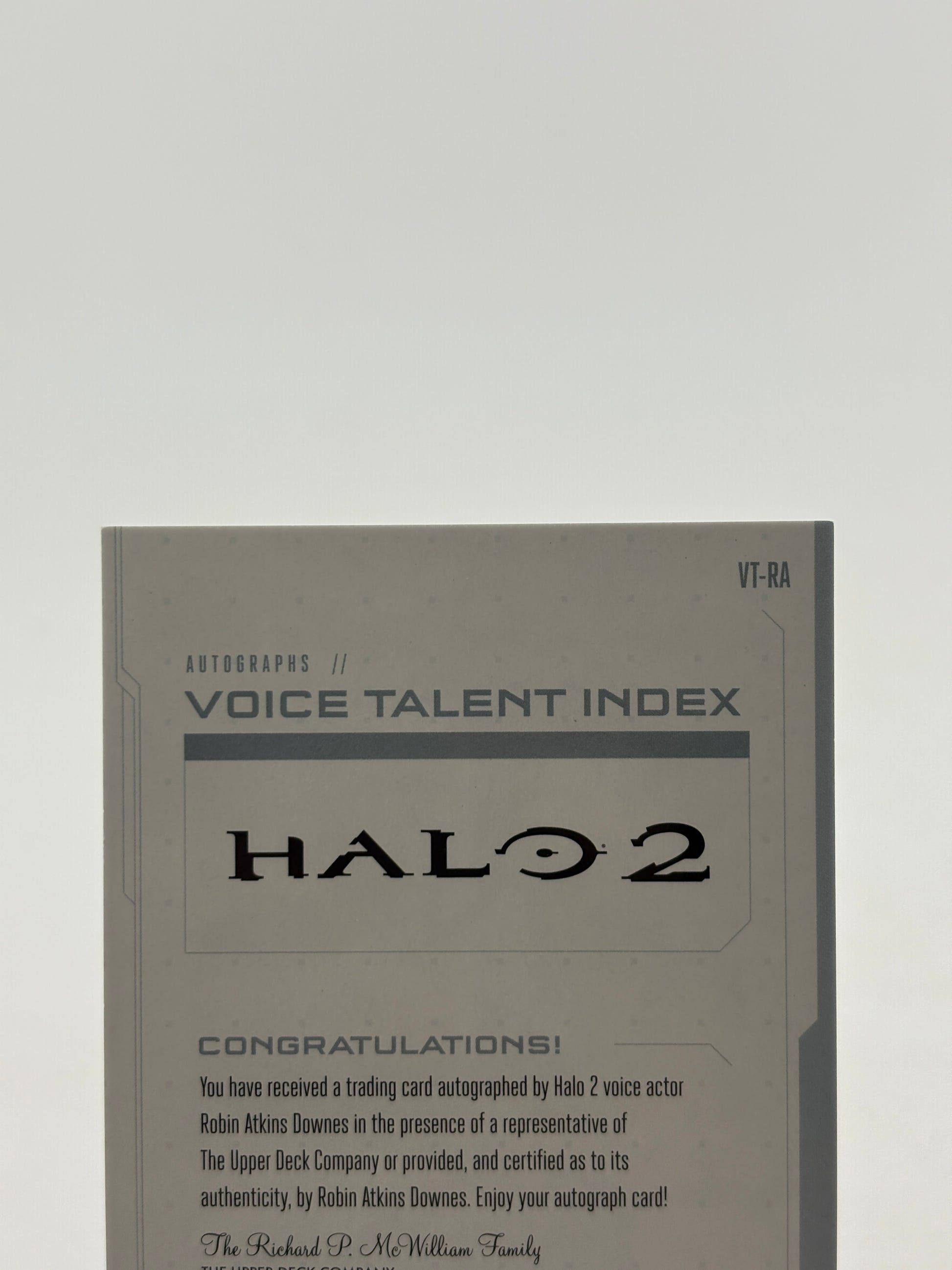 2024 Upper Deck Halo Legacy - Voice Talent Index Robin Atkin Prophet of Regret Auto FRENLY BRICKS - Open 7 Days image 3