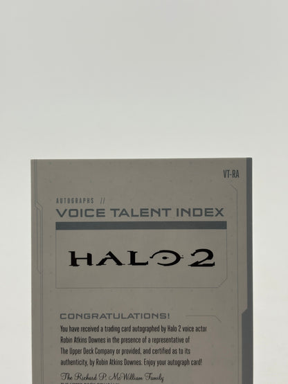 2024 Upper Deck Halo Legacy - Voice Talent Index Robin Atkin Prophet of Regret Auto FRENLY BRICKS - Open 7 Days