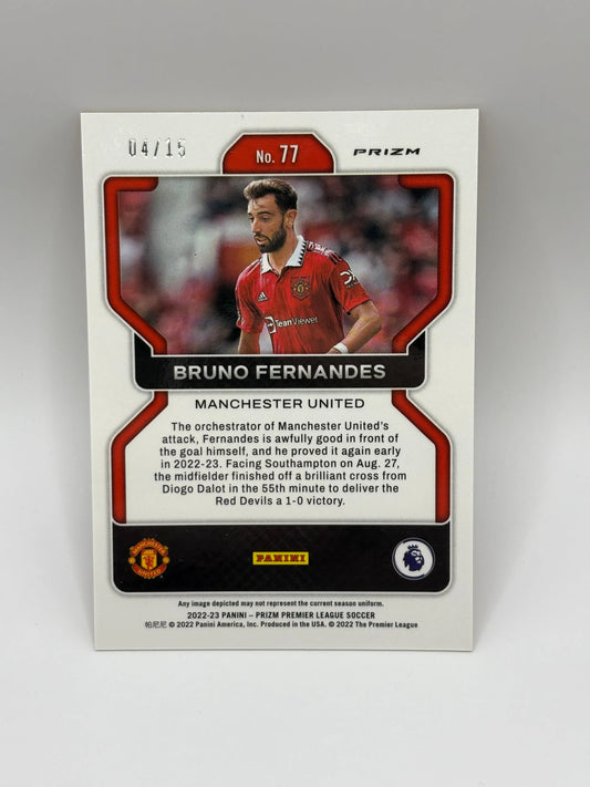 2022-23 Panini Prizm Premier League Soccer Bruno Fernandes Orange Prizm /15 FRENLY BRICKS - Open 7 Days