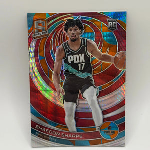 SHAEDON SHARPE 2023-24 SPECTRA ROOKIE ASIA BLUE ORANGE PRIZM RC /49 FRENLY BRICKS - Open 7 Days