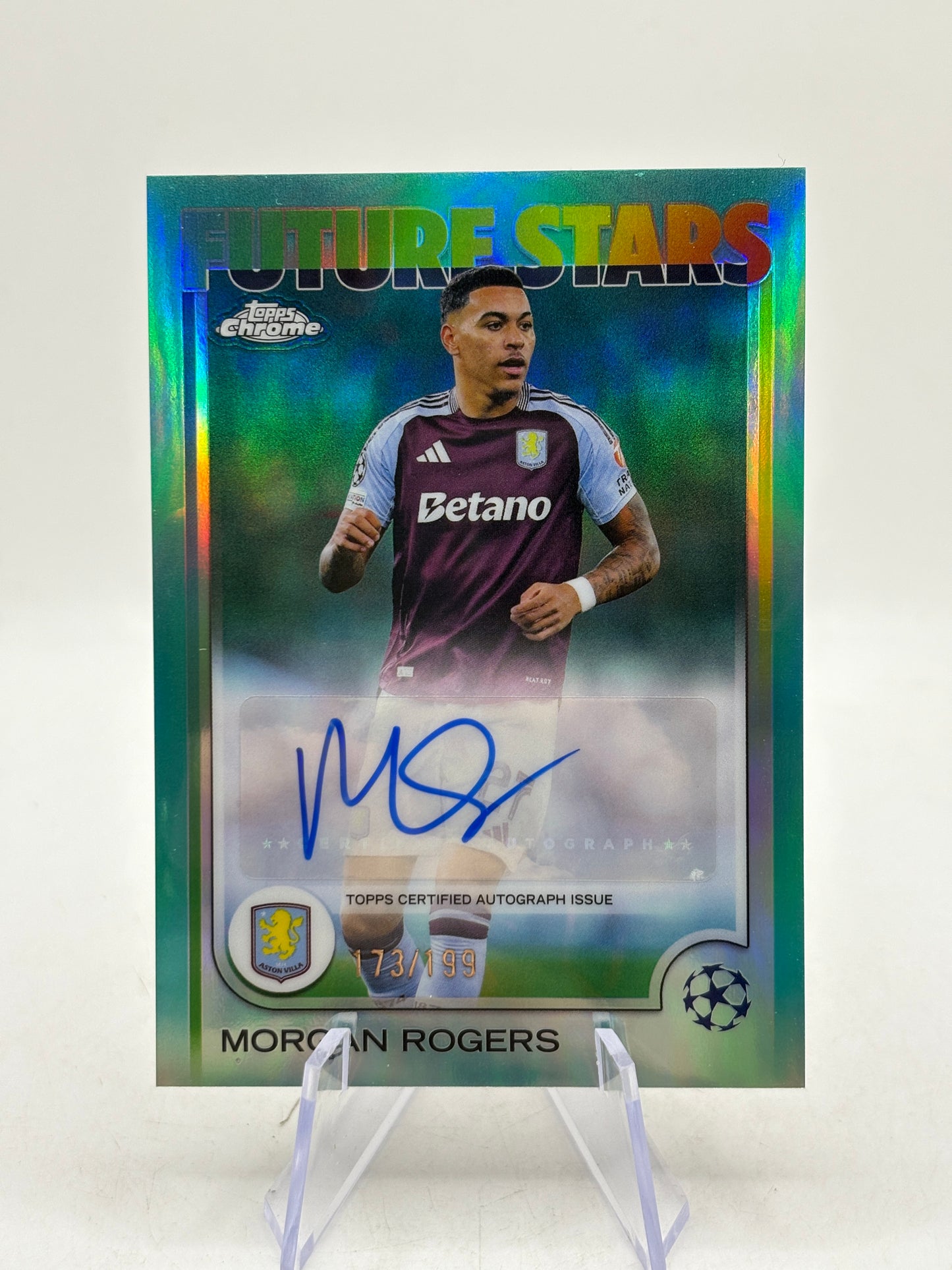 2024-25 Topps Chrome Morgan Rogers Future Stars Auto Aqua Refractor /199