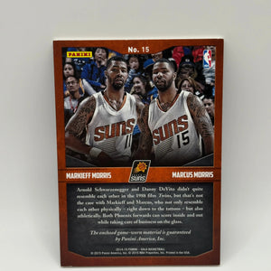 2014-15 Panini Gala Basketball Double Feature Markieff Morris / Marcus Morris /25 Patch FRENLY BRICKS - Open 7 Days