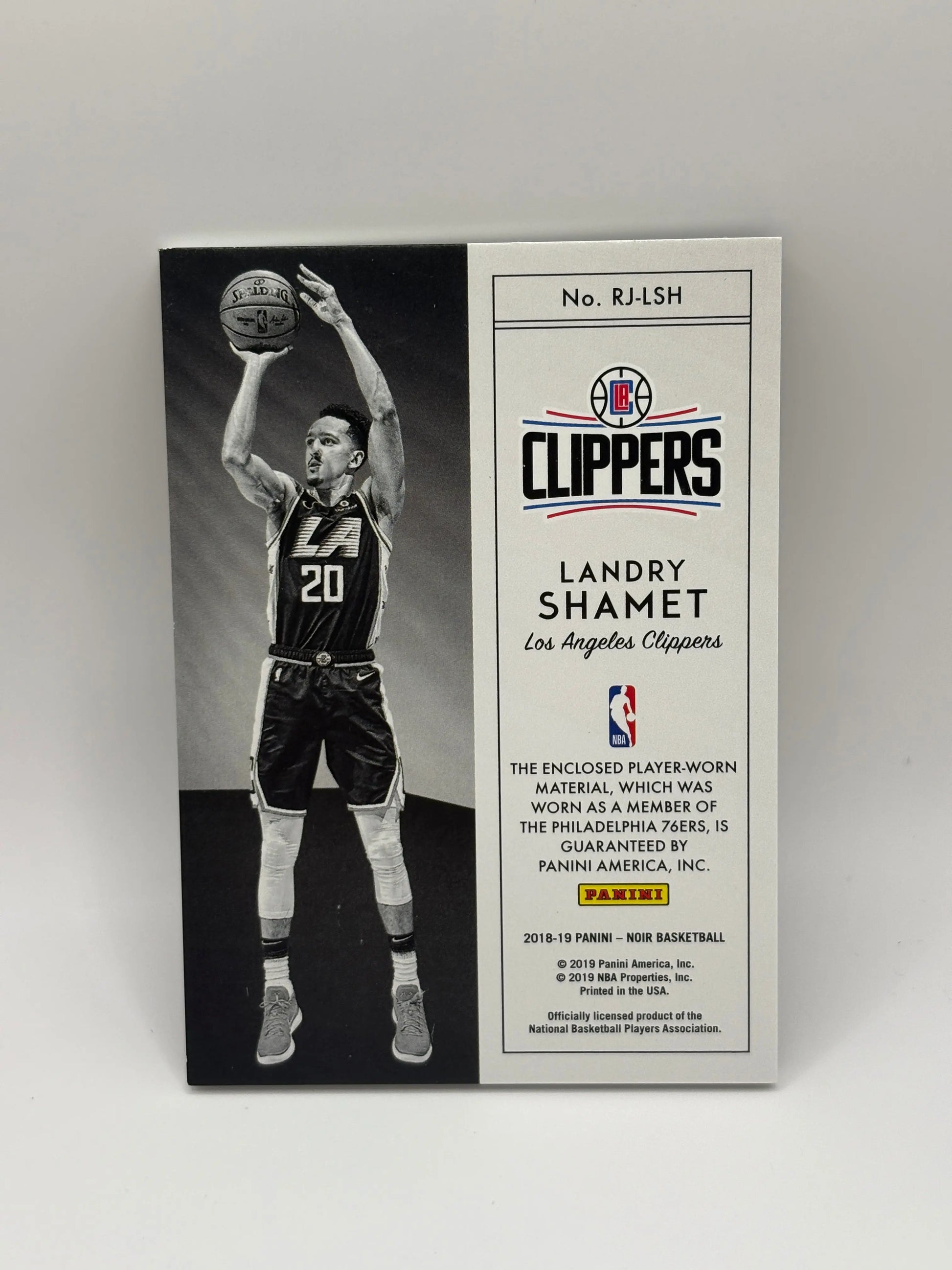 2018-19 Panini Noir Basketball Rookie Jumbo Material /10 Landry Shamet FRENLY BRICKS - Open 7 Days