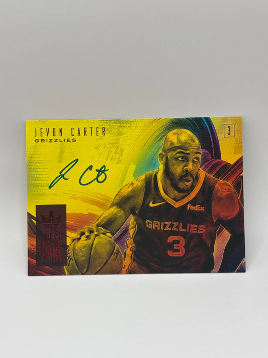 2018-19 Court Kings Fresh Paint Autographs Jade #26 Jevon Carter /99 Auto - NM-MT FRENLY BRICKS - Open 7 Days